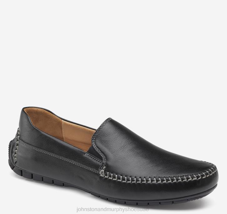 Johnston & Murphy كورت ويبستيتش البندقية H22X107 أحذية حبة سوداء كاملة رجال
