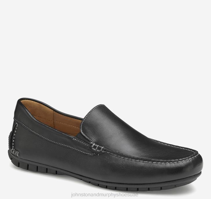 Johnston & Murphy كورت البندقية H22X153 أحذية حبة سوداء كاملة رجال